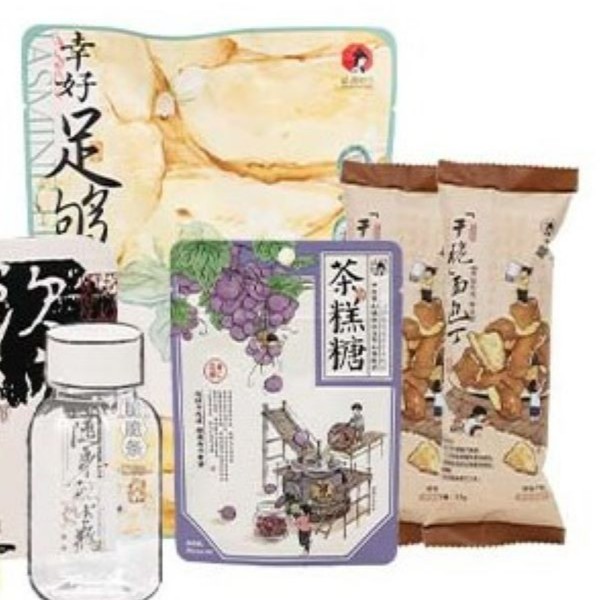 瓶子茶糕糖薯条面包丁