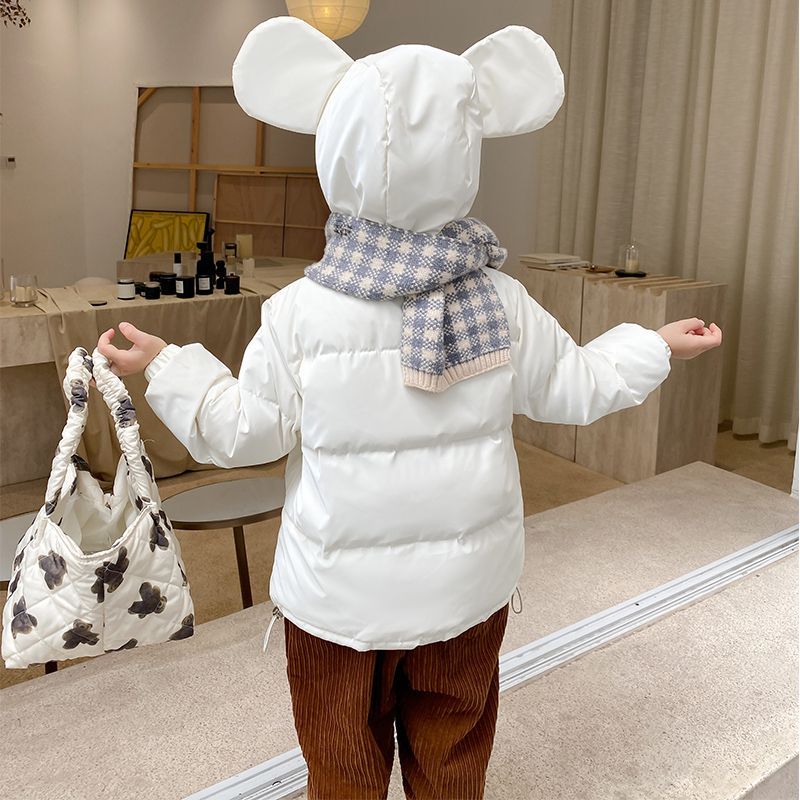 反季羽绒服女童2023新款加厚中小童男童小孩儿童洋气保暖连帽外套