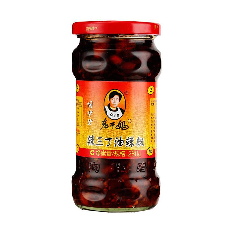 老干妈辣三丁油辣椒-280g/瓶