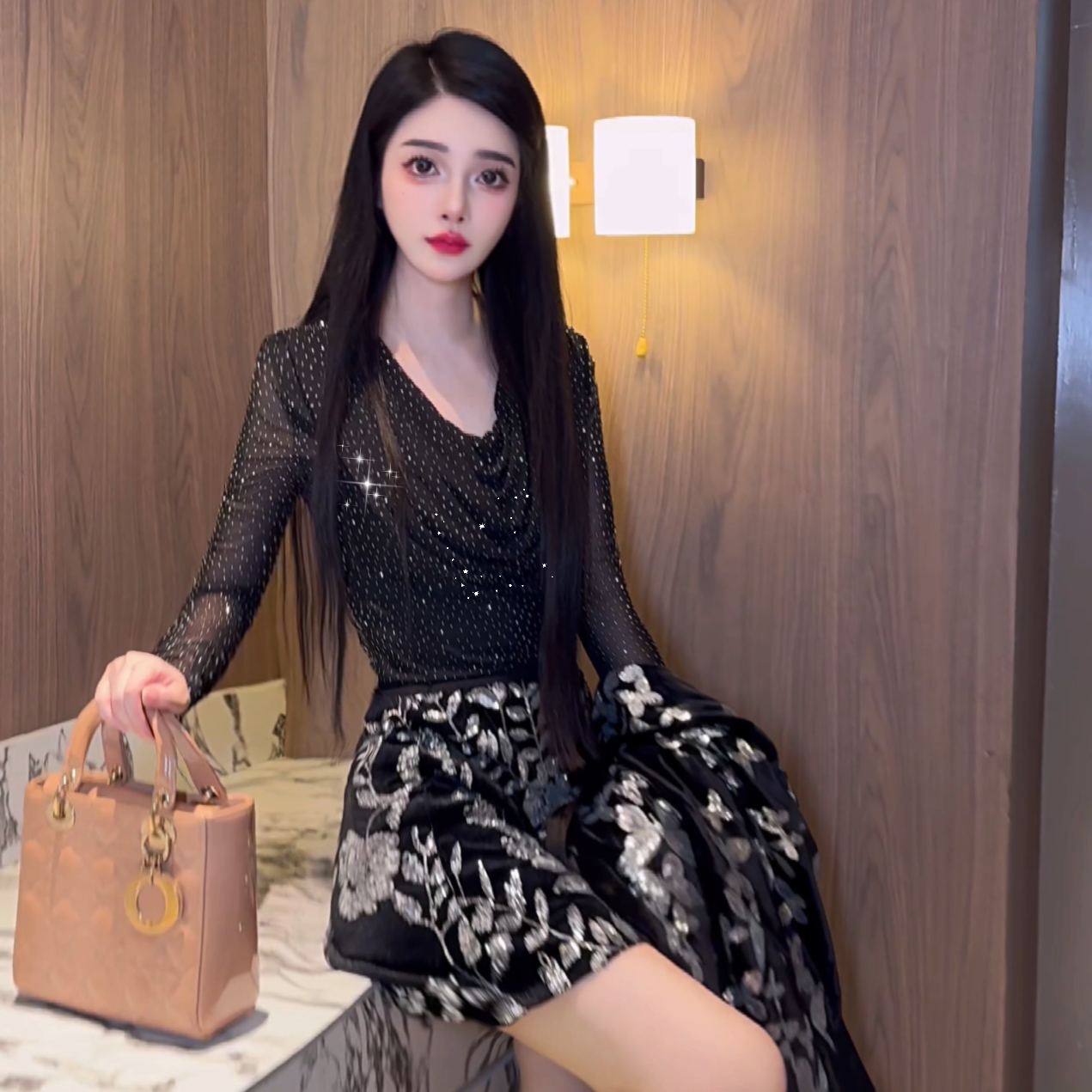 亚町家原创上衣长袖气质洋气夏季时尚显瘦重工2767法式春夏韩版