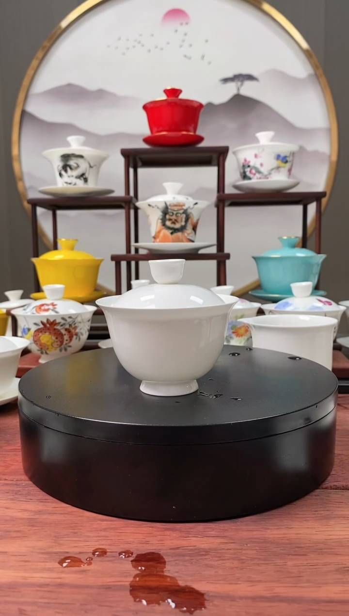 【闪购商品】骨瓷二才大帅盖碗粉丝安排将军杯4个