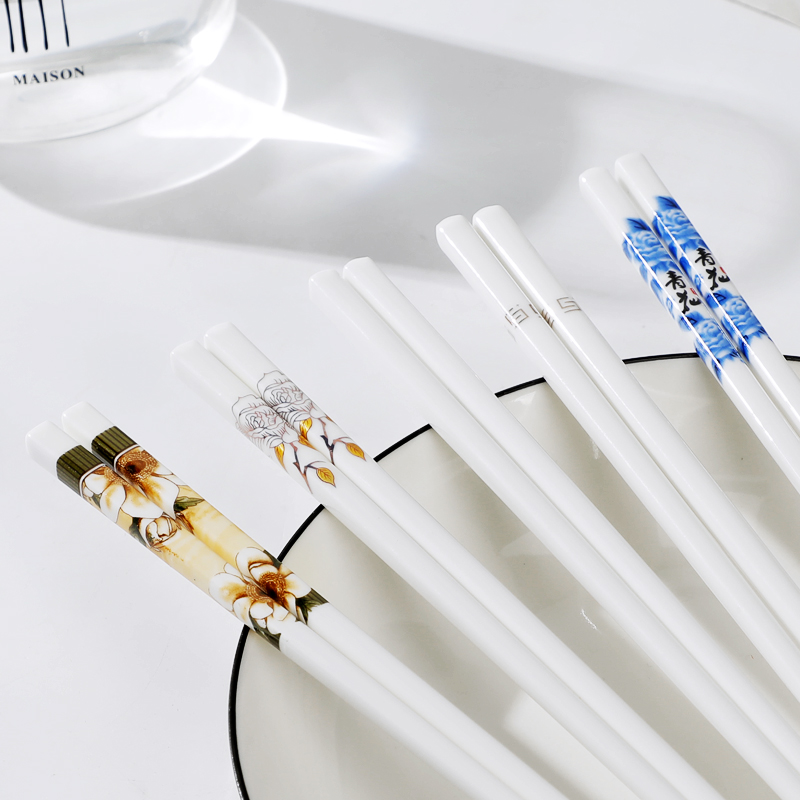 【粉丝福利】家用高档陶瓷筷子10双创意中式耐高温防滑防霉新款筷子