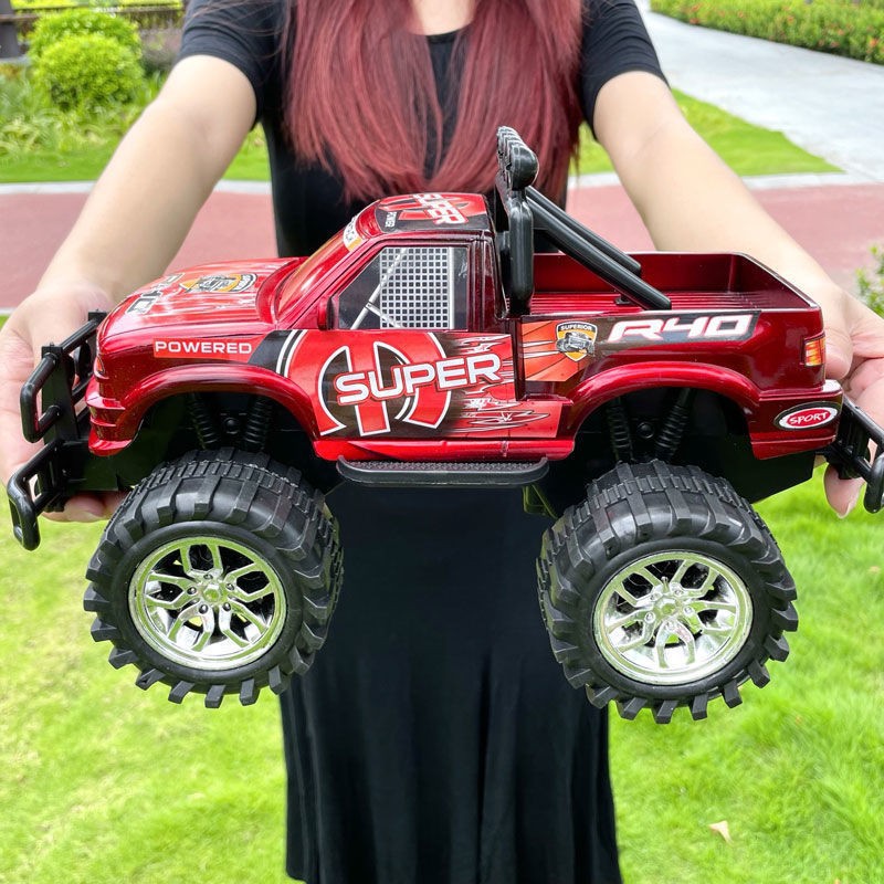 惯性越野涂鸦JEEP皮卡车超大号回力仿真悍马儿童男孩玩具汽车绿色