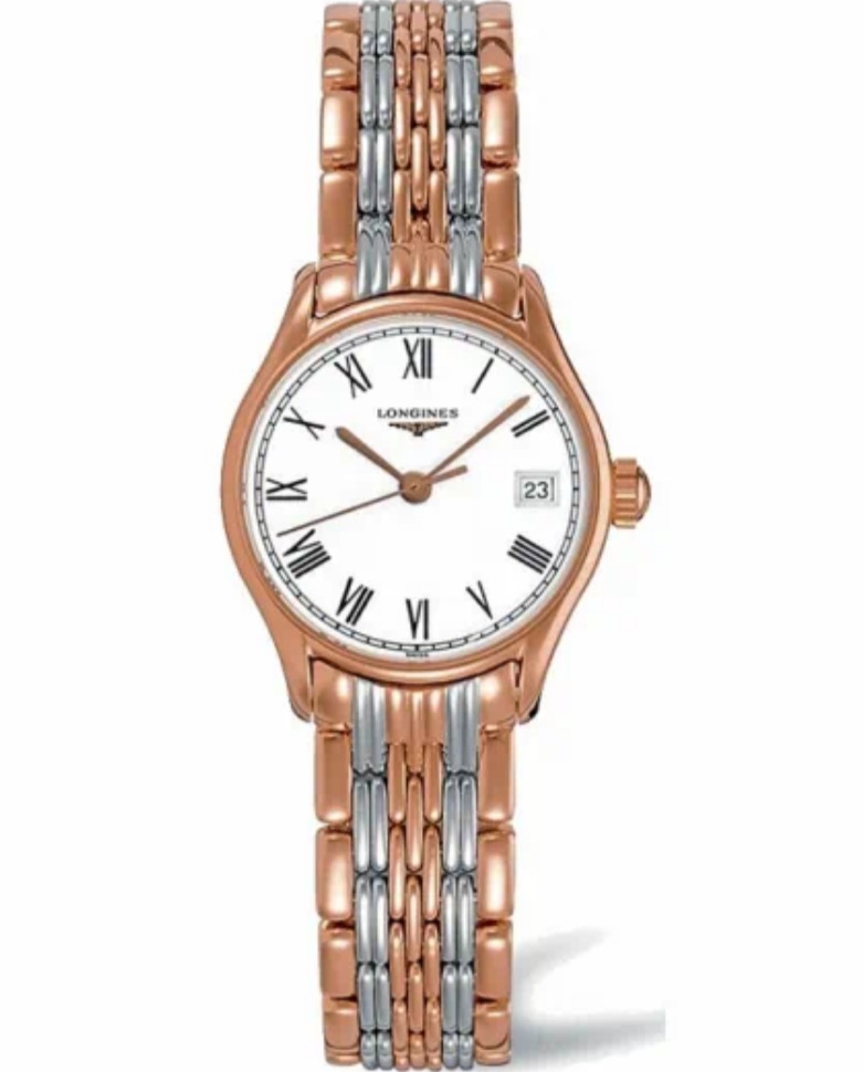 99新 Longines/浪琴 女表/律雅石英/白罗马间金/公价8300/32.0mm
