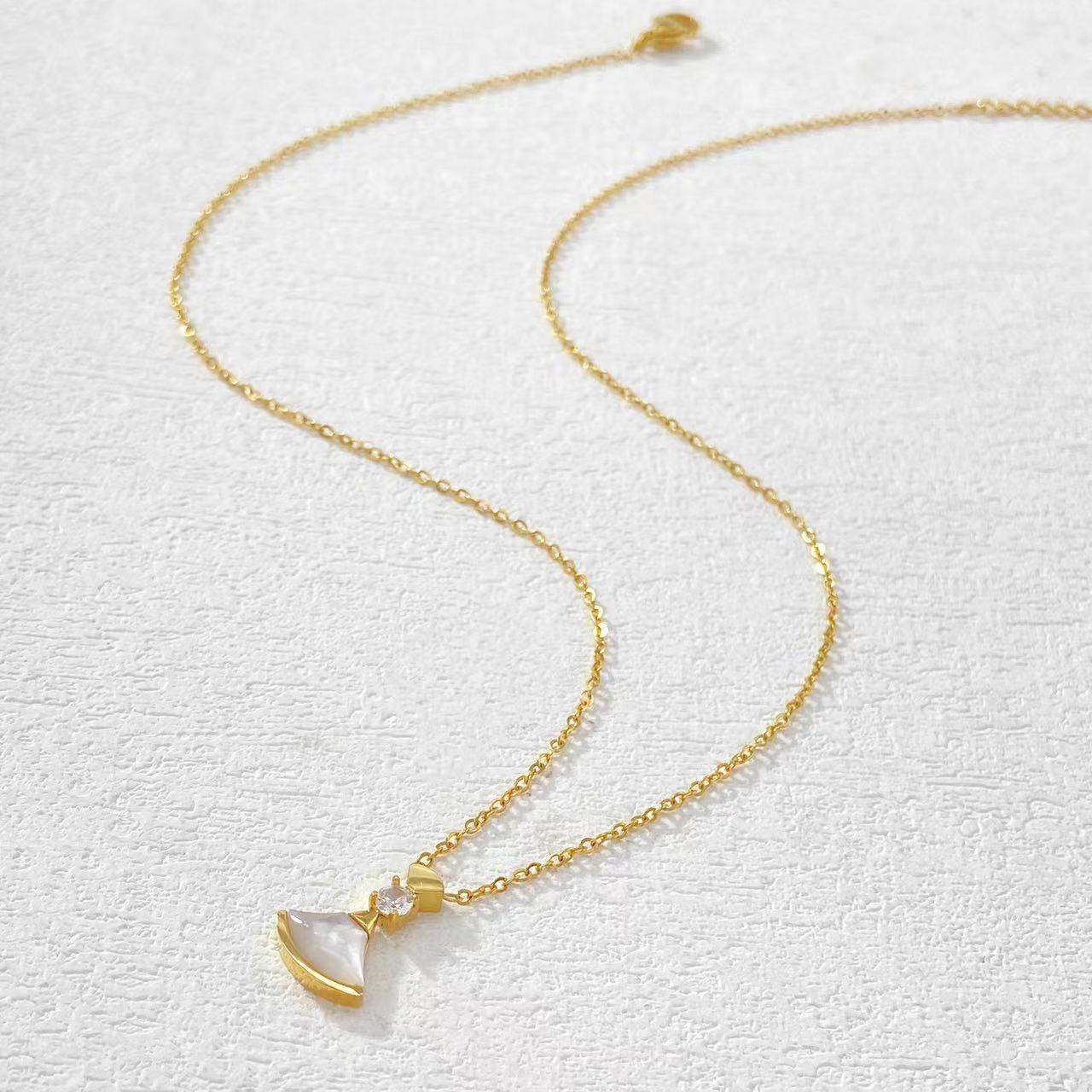 钛钢项链 木木（RZ5776） 48厘米 小裙子项链