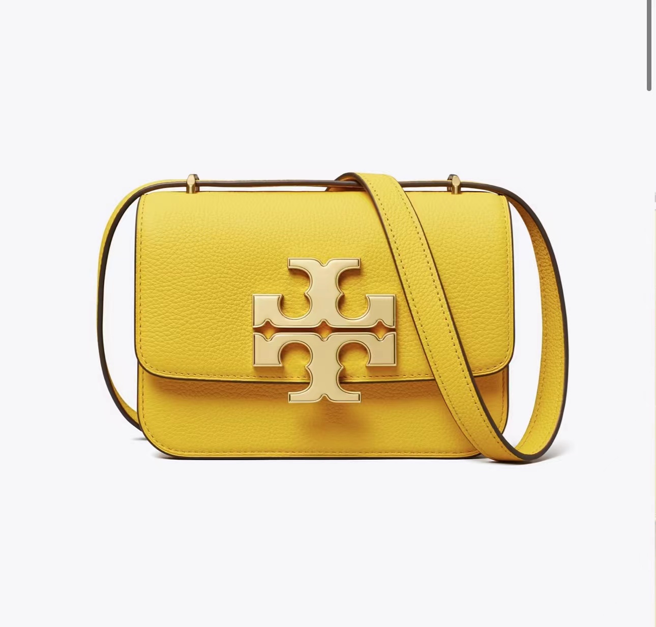未使用 TORY BURCH/汤丽柏琦 Sadie麻麻荔枝纹小金砖单肩斜挎