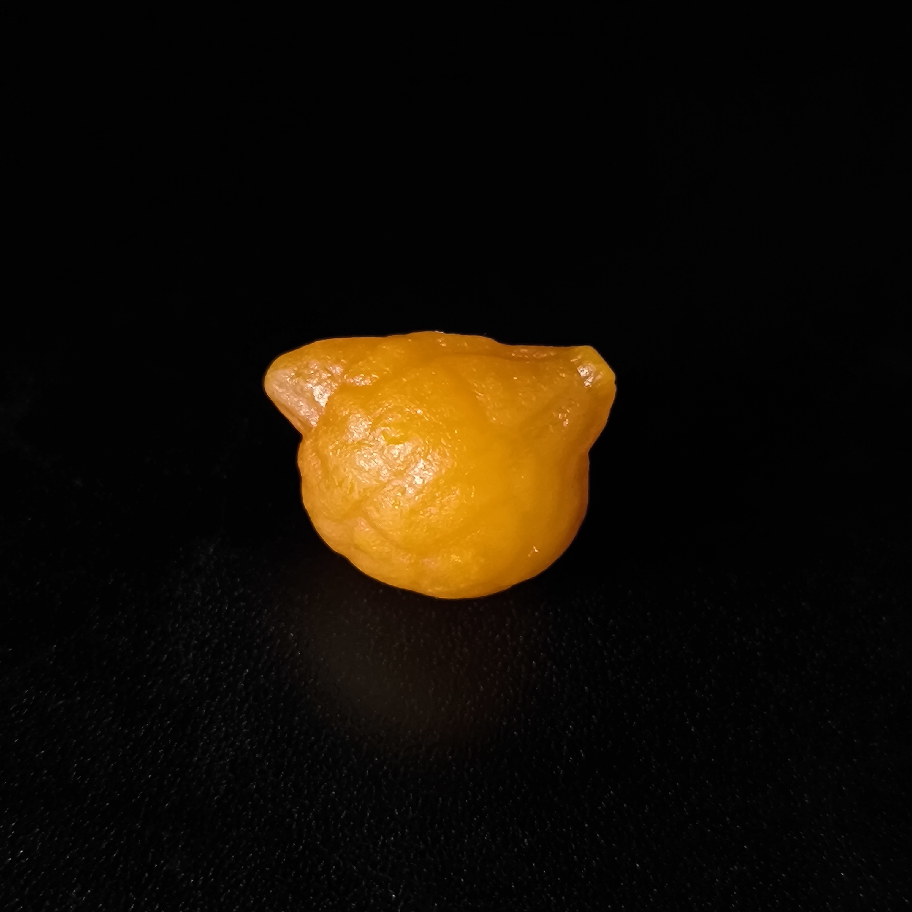 天然原矿琥珀蜜蜡脑纹海漂籽原石 神似小熊头 适合镶嵌