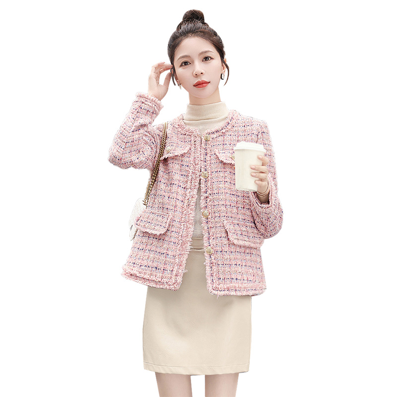 丝柏舍2024春装新款女装时尚单排扣气质撞色长袖外套S33R4106A