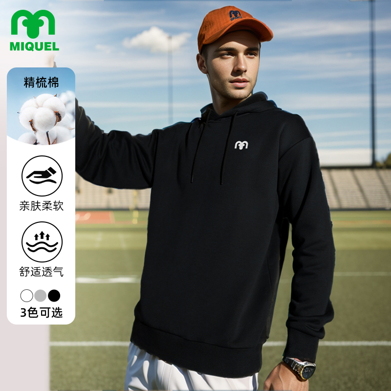 MIQUEL米盖尔连帽套头卫衣 印花舒适户外休闲上衣长袖男女款