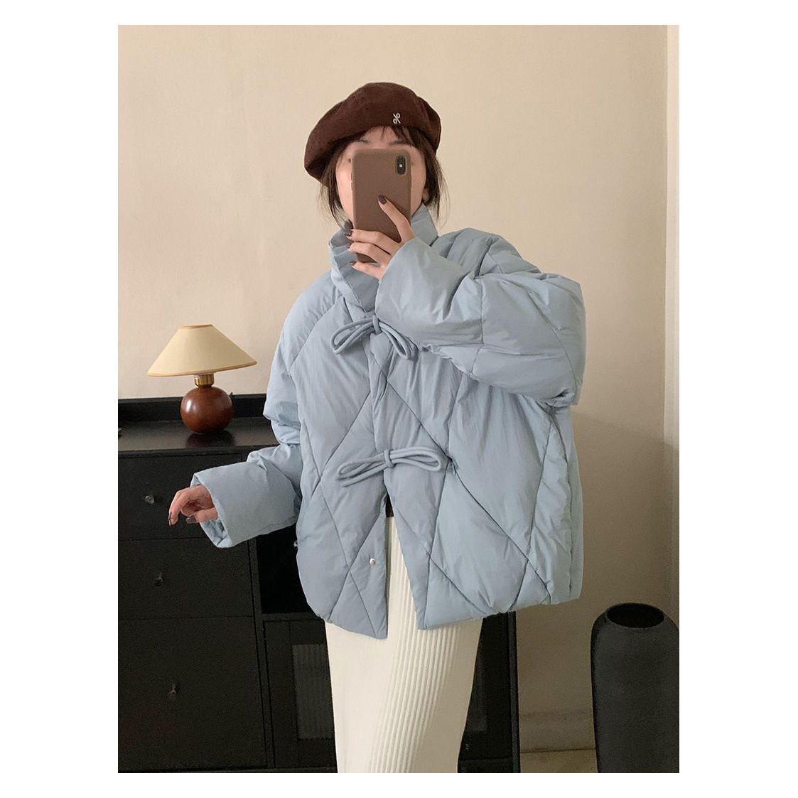 波司澄年冬季新款羽绒服女短款小个子韩版立领甜美宽松白鸭绒外套