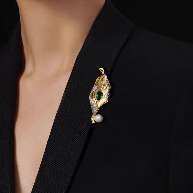 富贵叶领针/胸针