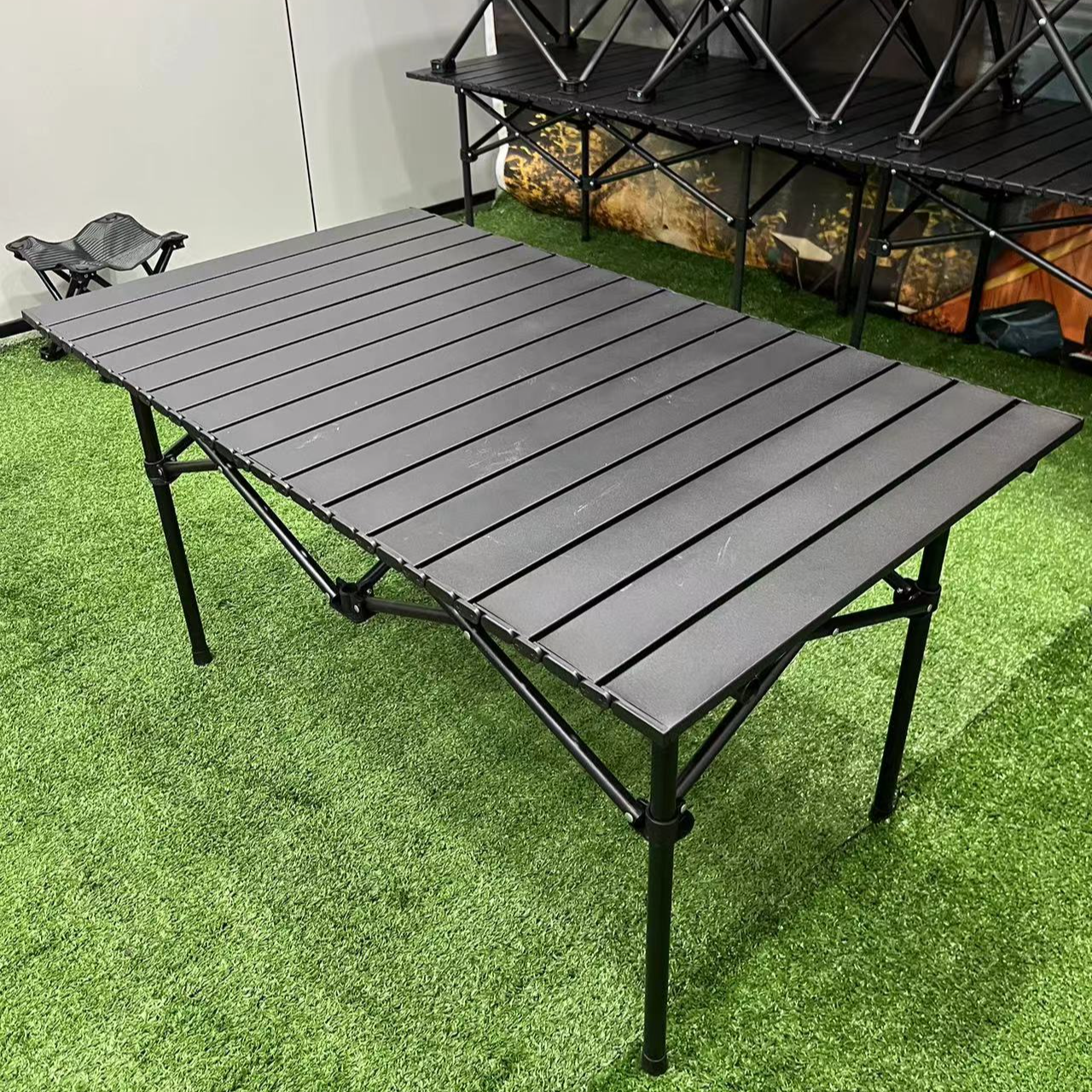 新户外便携95cm折叠桌摆摊露营休闲桌子多用途野餐蛋卷桌结实稳固