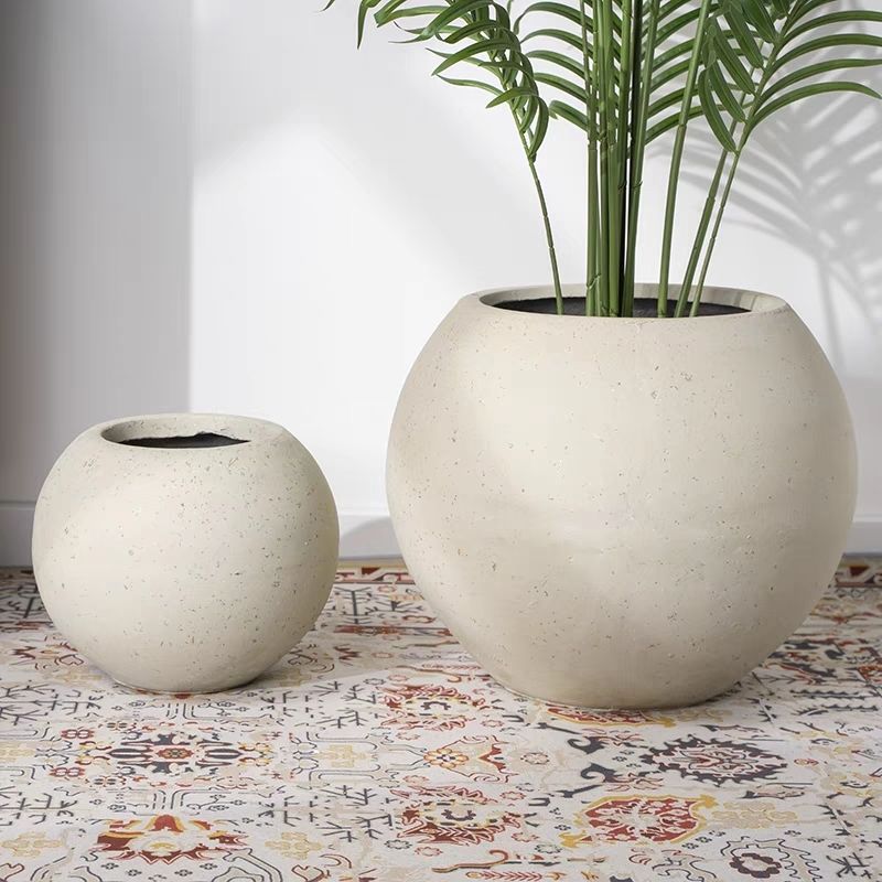 球形镁泥艺术盆透气性好