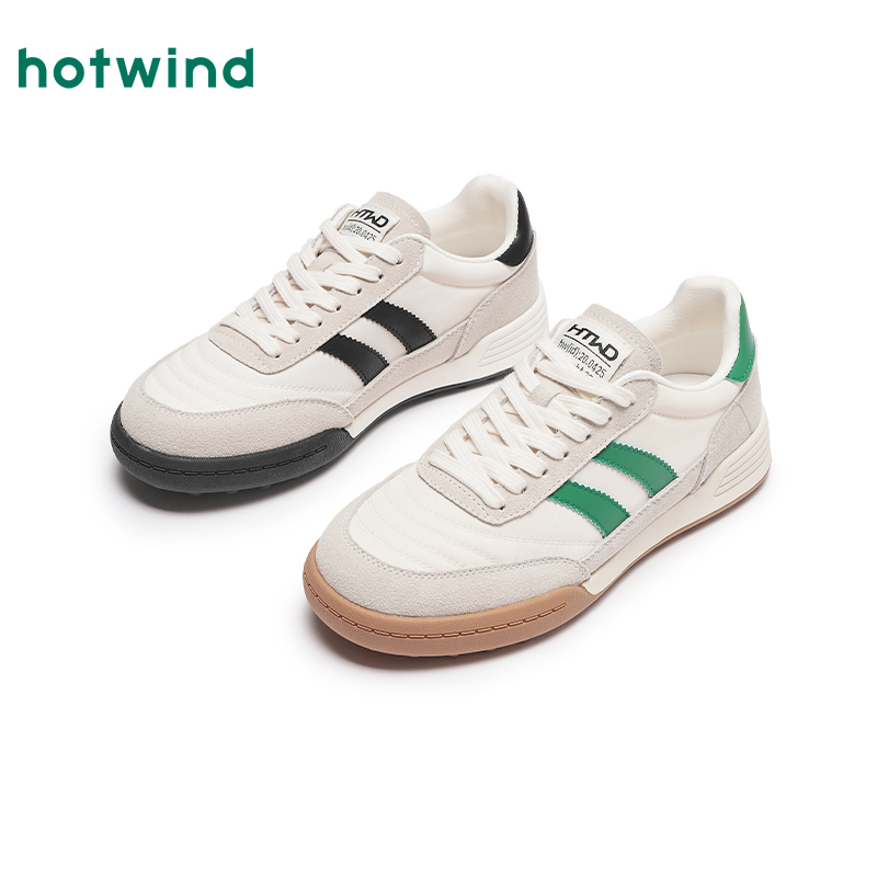 热风德迅鞋女鞋2025年早春穿搭新款运动鞋复古百搭板鞋H14W25125