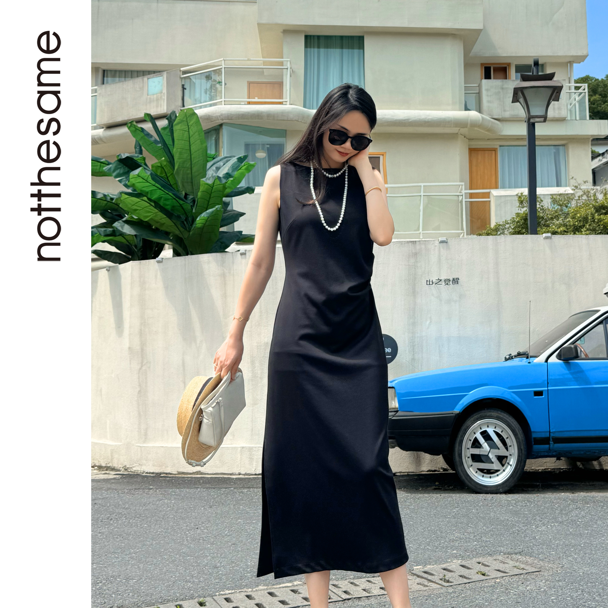 notthesame“致敬经典“法式高级感无袖小黑裙宽松连衣裙背心裙内搭
