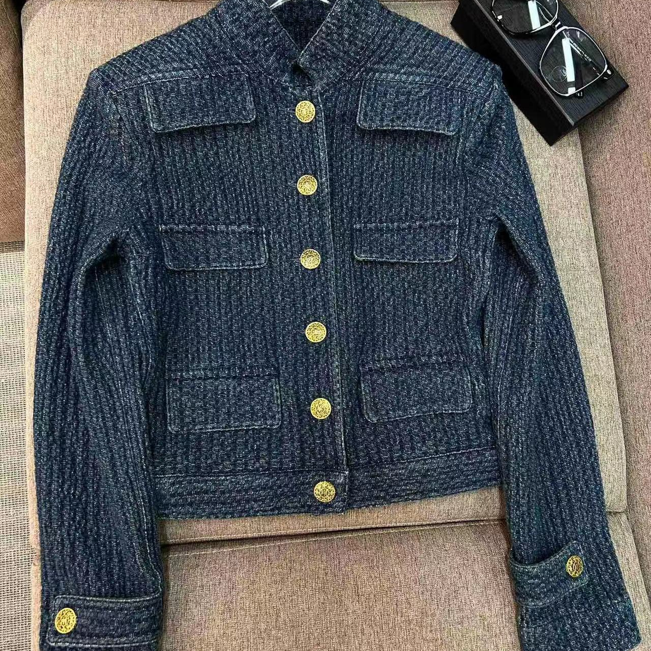 【华夫格重工牛仔】气质时尚休闲复古百搭牛仔衣