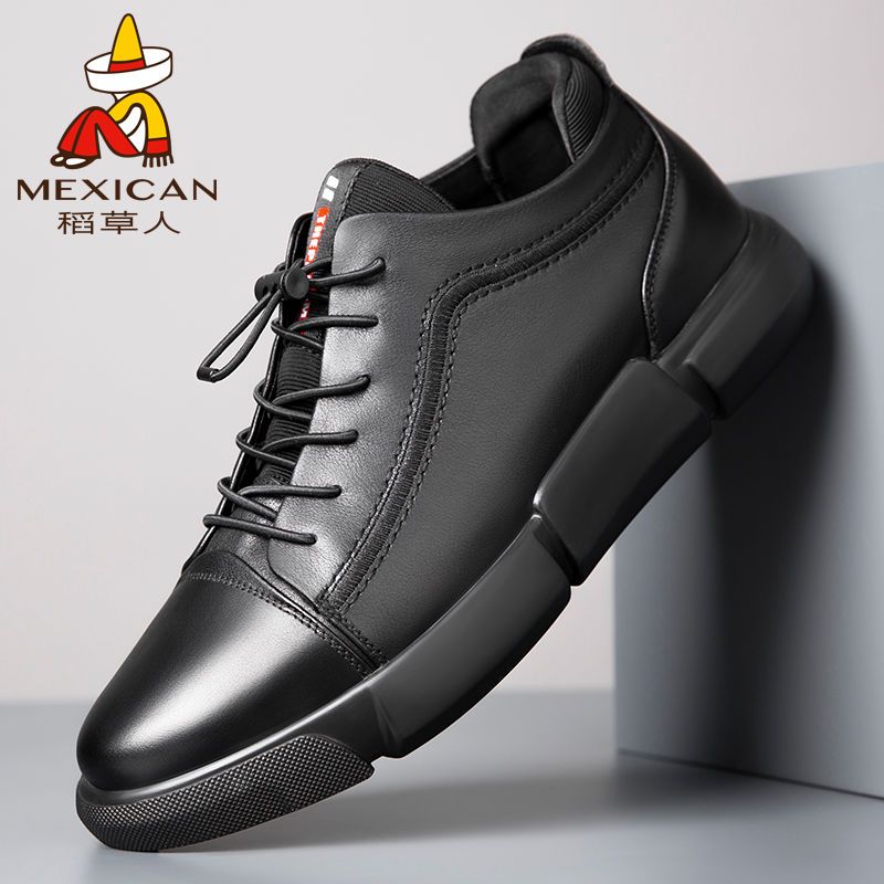 Mexican/稻草人D522M男鞋秋冬加绒保暖运动休闲潮流跑步鞋男百搭