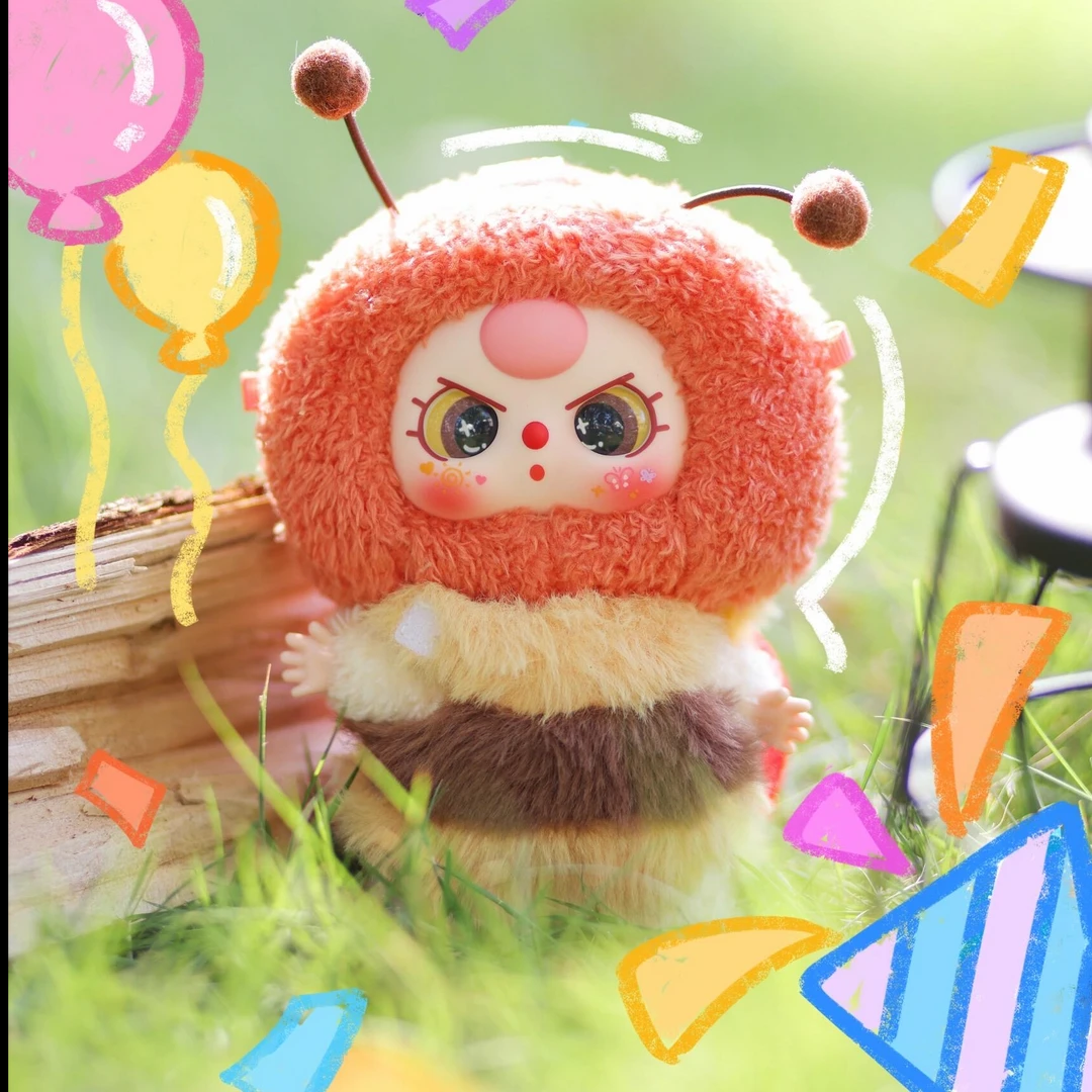 【拆盒】娃三岁小精灵毛绒盲盒潮玩具偶摆件可爱公仔搪胶bady three