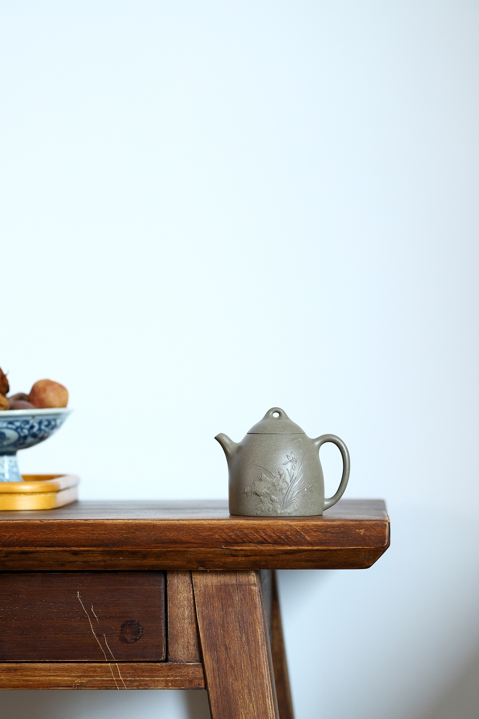 杜晓珍制青段水平壶小容量本绿文旦壶秦权壶180cc