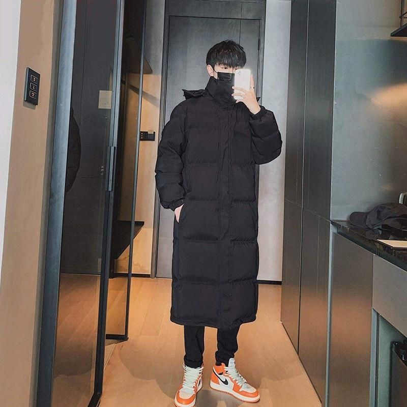 百搭2023羽绒服羽绒服男超长款过膝连帽加厚冬季东大门情侣宽