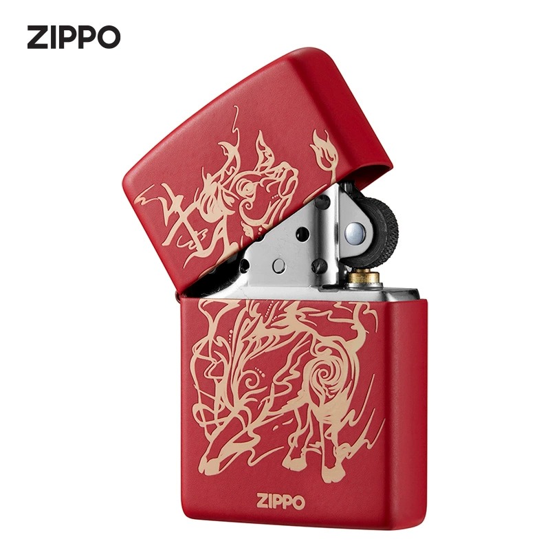 《超值购》ZIPPO打火机正版鸿运当牛 生肖送朋礼物防风煤油打火机