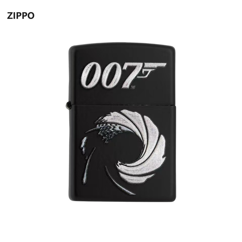 ZIPPO正版烈焰邦德 黑哑漆经典时尚男士大气复古个性防风打火机