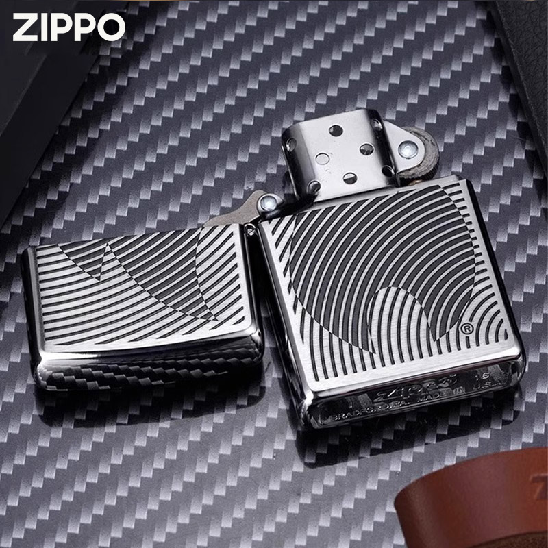 【掌中火焰】ZIPPO正品银色彩印打火机男士经典个性创意礼品防风