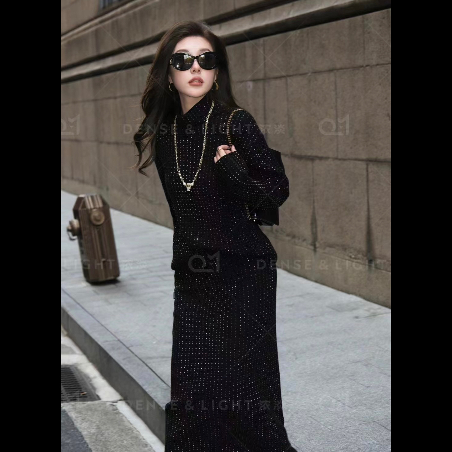 【朱帝家】（黑色 红色）双色亮丽闪闪套装