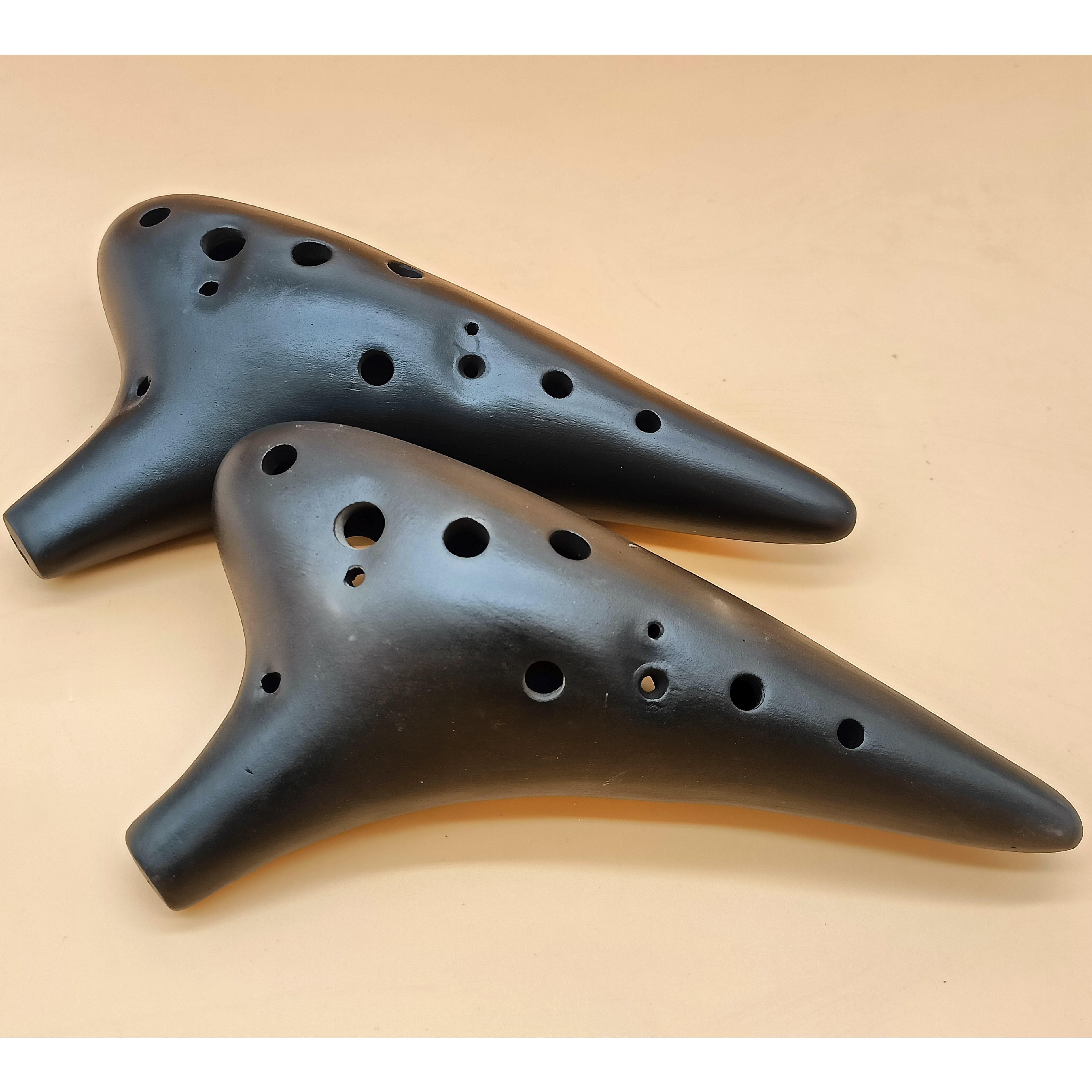 陶笛12孔AC黑陶小指孔陶笛中音C调音准音质好