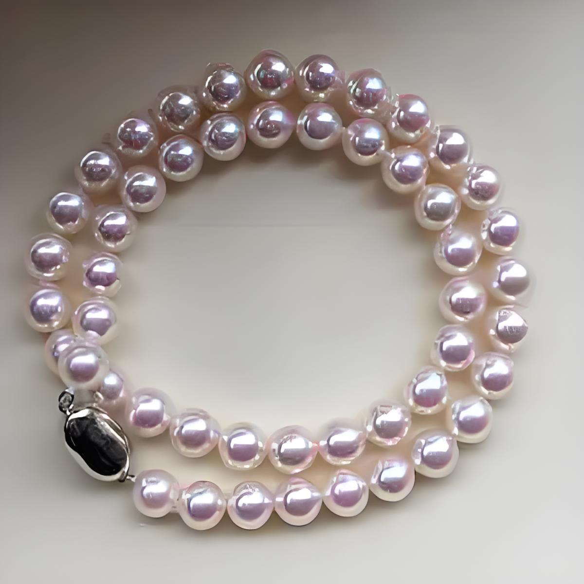 Akoya天女项链（真科研大证）极光气质白色时尚经典百搭强光仙女款