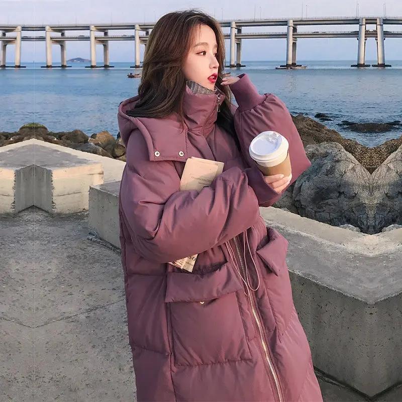 波司澄羽绒服羽绒棉服女2023年冬季新款外套学生韩版中长款过膝宽