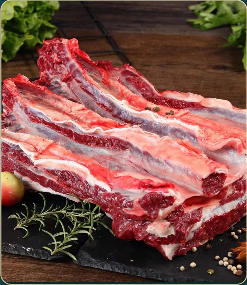 碱滩牛 牛肋条3斤内蒙草原新鲜牛肉生鲜原生态济南同城配送