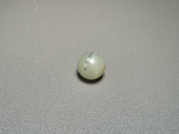 旧藏 和田玉 镶银丝 玉珠