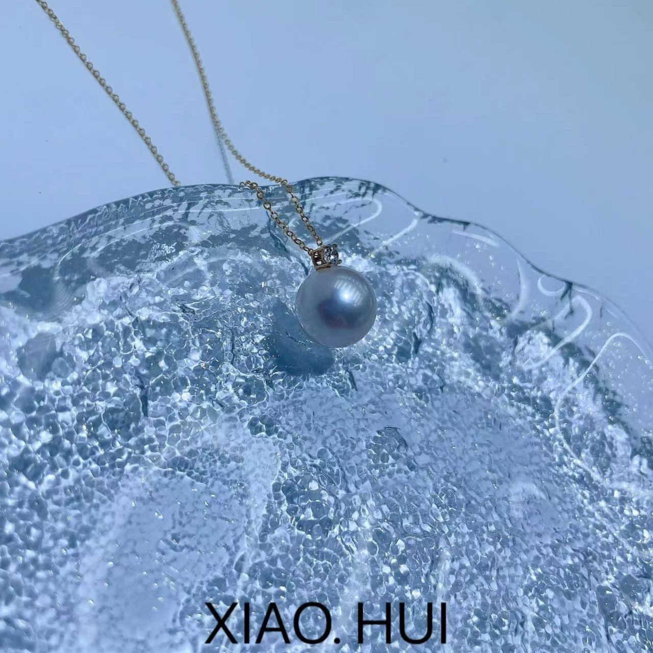 小辉珍珠/天然淡水赛澳白S级特选百搭款王菲单钻18k