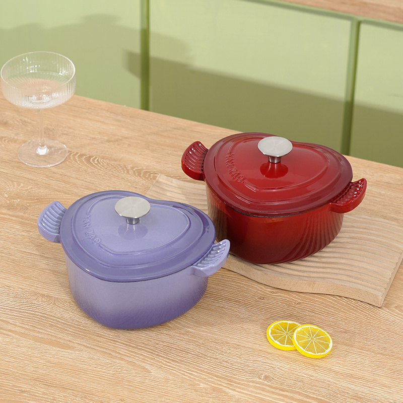 YANZAO/焱造（磊磊专属）铸铁珐琅锅18爱心锅