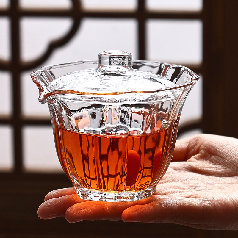 【8件套】高颜值加厚玻璃茶具玻璃杯初雪杯套装颜值雅器透明玻璃杯