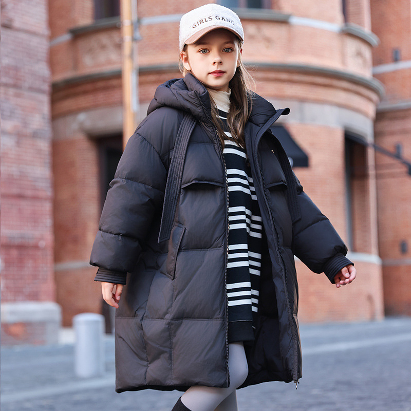 巴拉巴拉儿童2024新款童装长款羽绒棉服冬装加厚保暖女童宝宝洋气