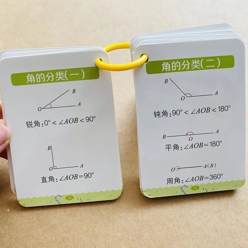 【开学必备】小学1-6年级数学公式大全卡片数学基础计算公式卡