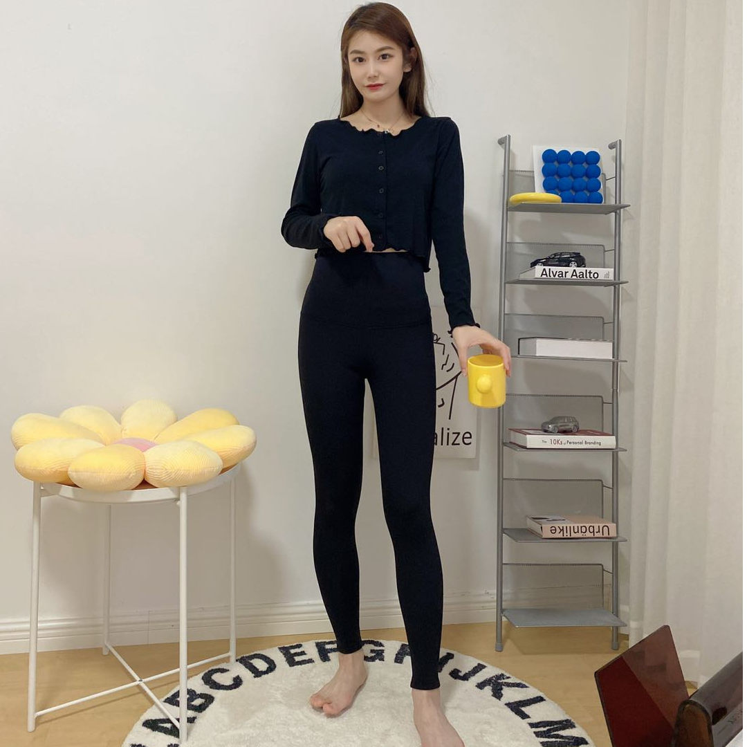 新疆包邮6033加绒打底裤显瘦运动瑜伽高腰女士紧身保暖修身时尚