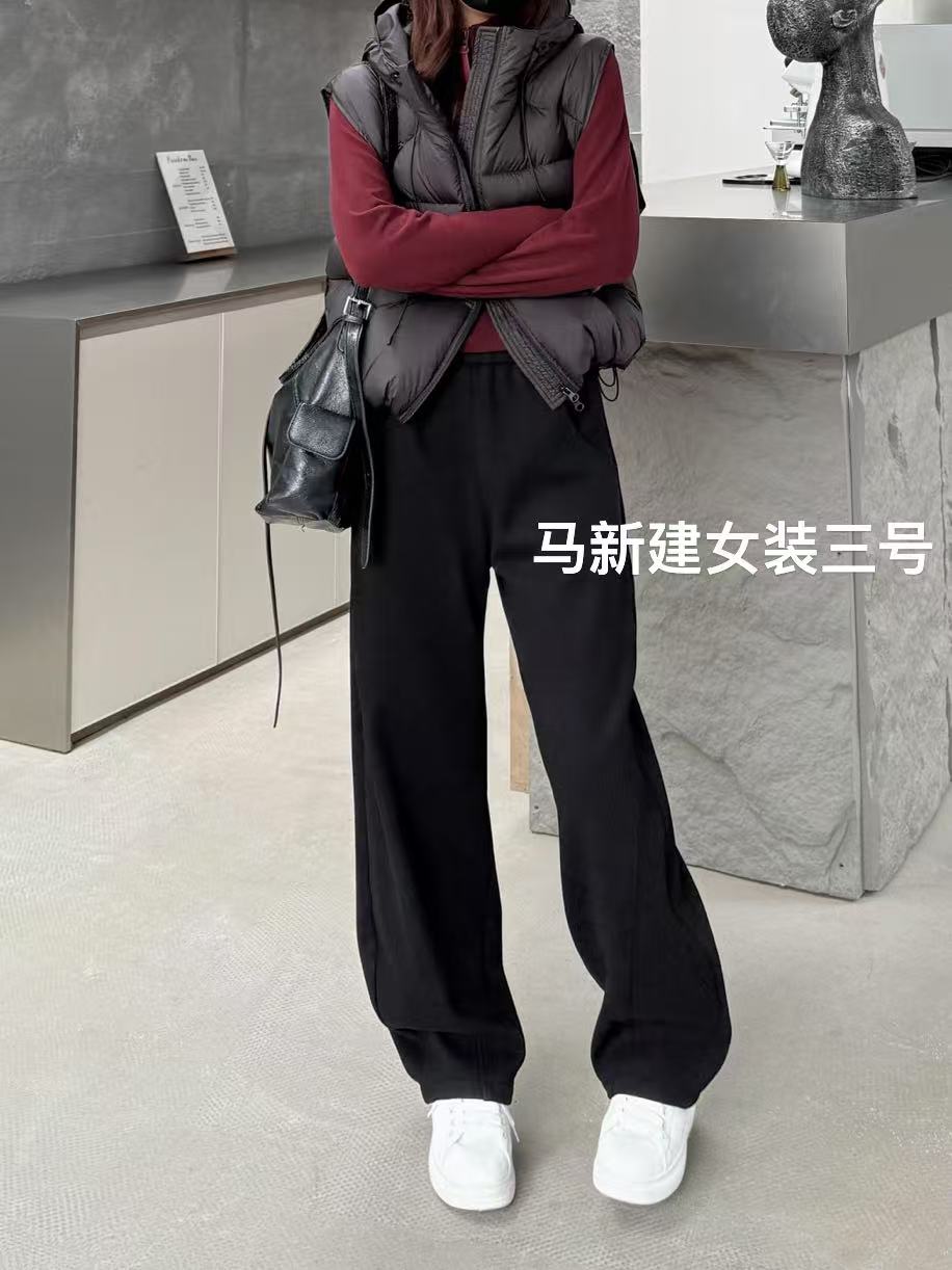 新疆包邮24335加绒加厚时尚洋气网红显瘦简约休闲百搭运动香蕉裤