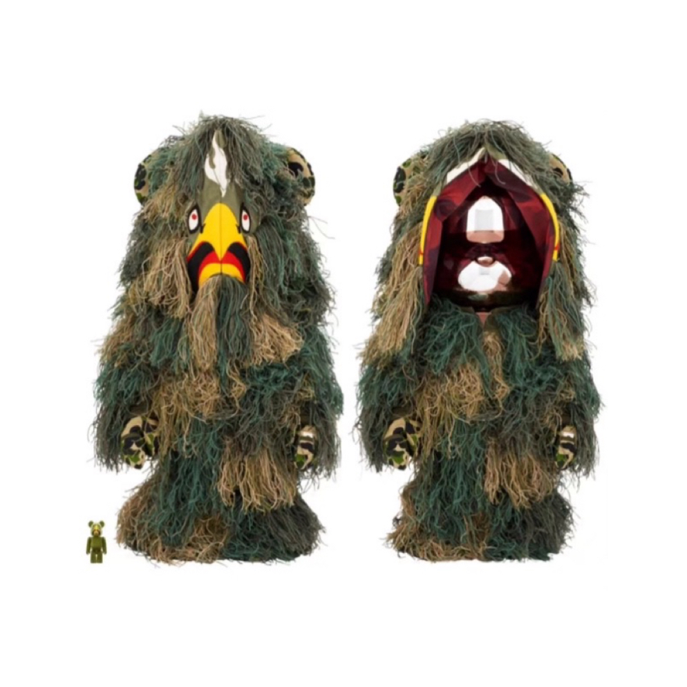 Bearbrick 积木熊 Readymade x Bape 新款吉利服 1000%+100% 礼物