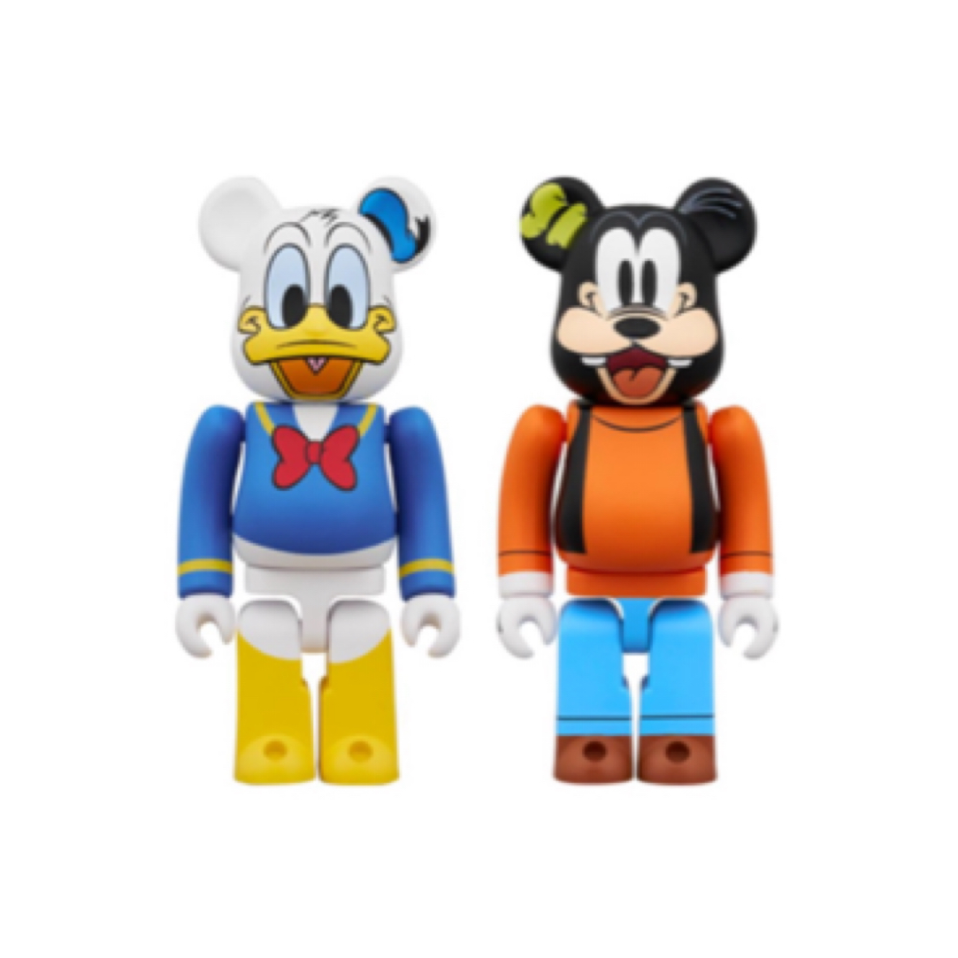 Bearbrick 积木熊 DUCK & GOOFY 唐老鸭&高飞 板卡 100&100%