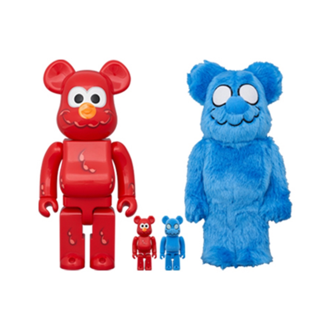 Bearbrick 积木熊  芝麻街埃尔莫 &白井先生 400%+100%四件套如图