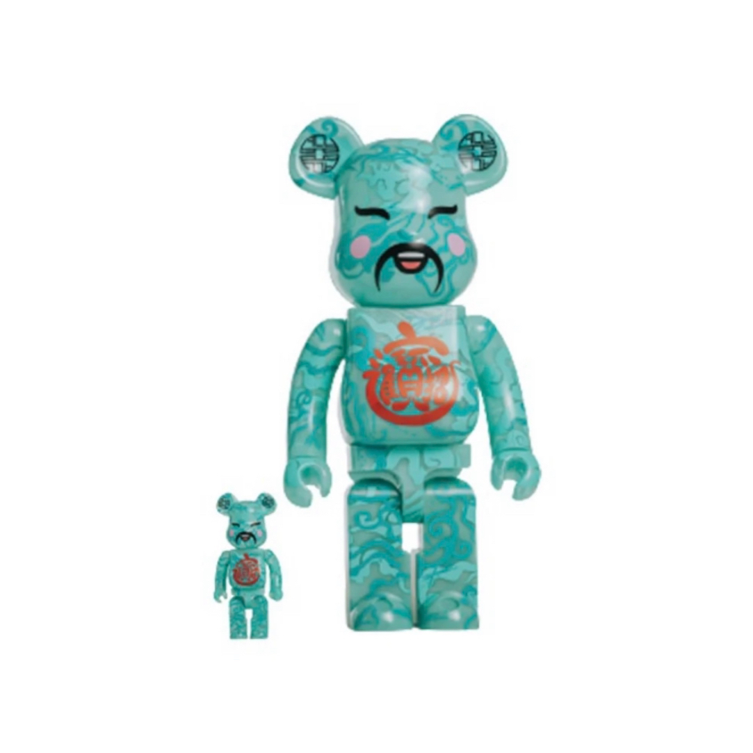 Bearbrick 积木熊 绿财神 acu 翡翠 400%+100%