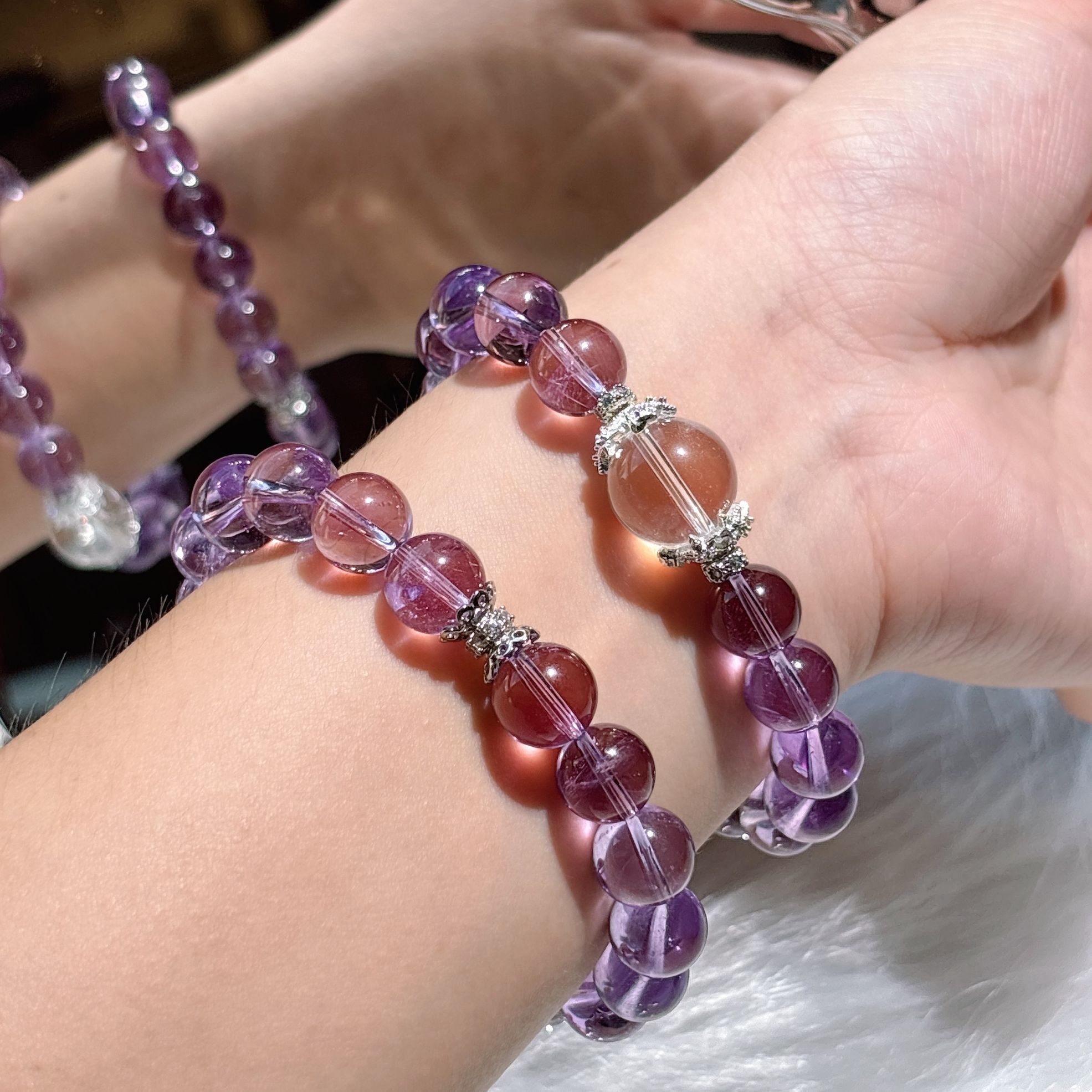 【上岸 】浓郁巴西紫白水晶DIY设计款