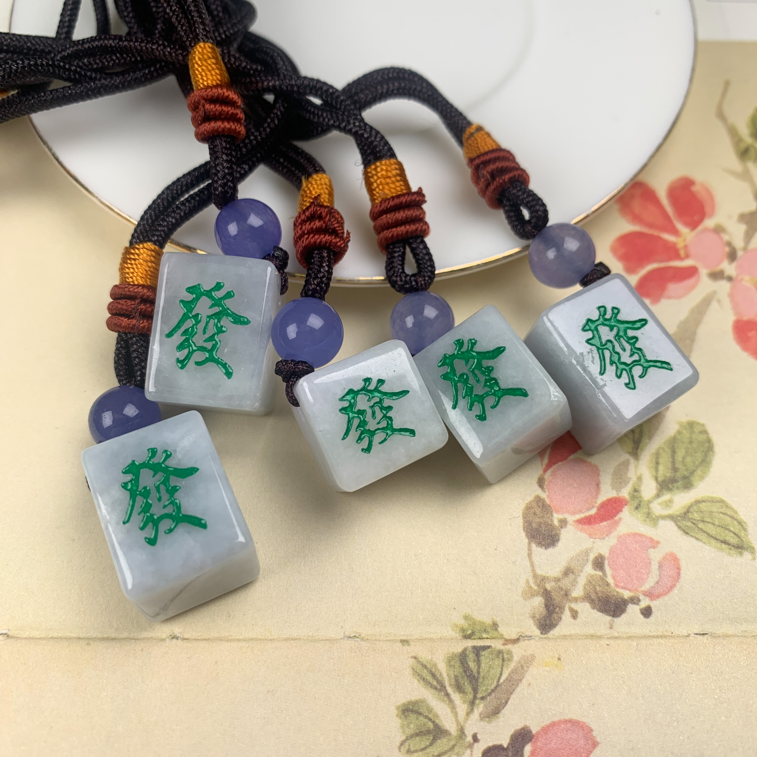 【赵小敏】天然翡翠小将将车挂/381717/多样性发一件（微瑕）