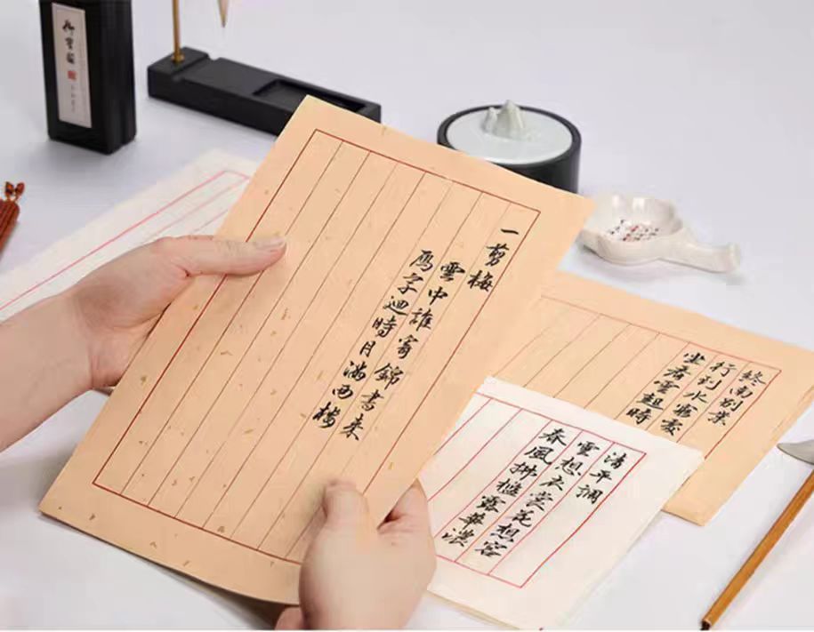 【开播福利】宣纸信笺半生熟信笺纸八行十二行信笺每包40张