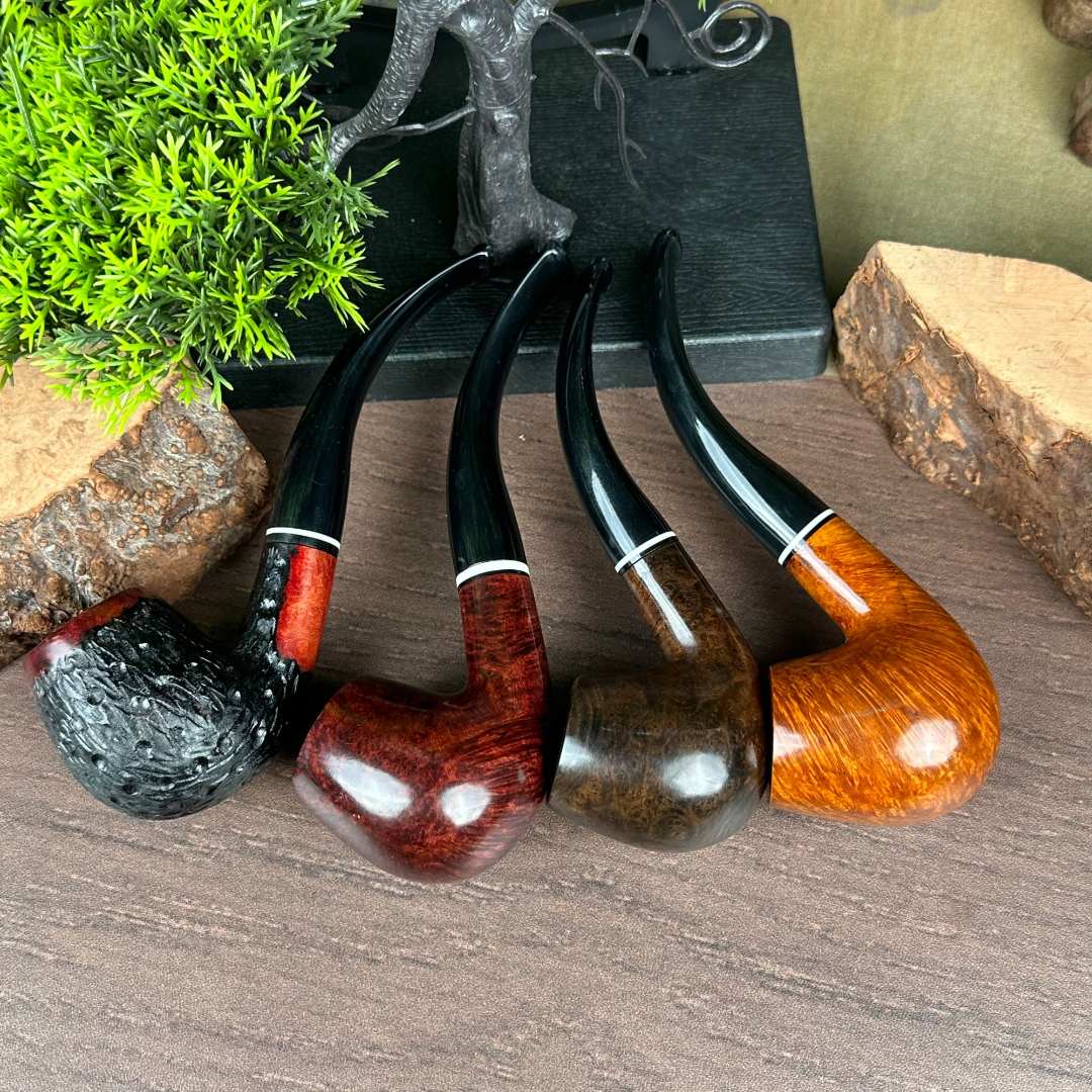 石楠木手工烟斗 福尔摩斯大弯斗 9mm烟道  新款精品烟斗