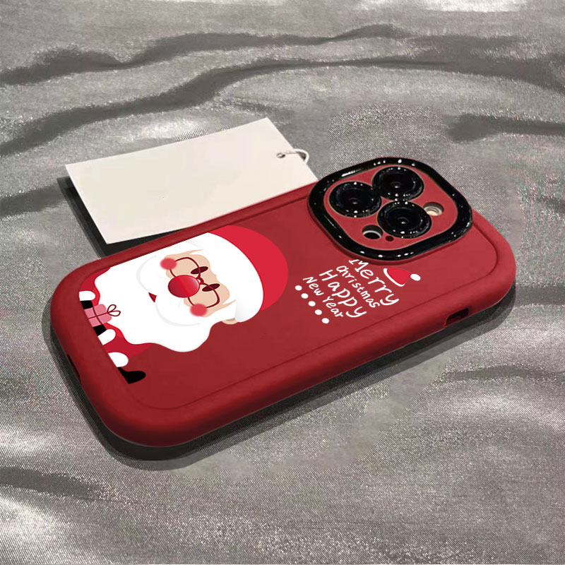 高级感圣诞老人适用苹果15promax手机壳iphone14全包13/12/11/x