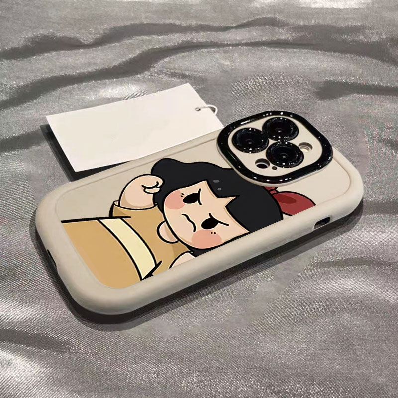 高级感卡通女孩适用苹果15promax手机壳iphone14全包13/12/11/x